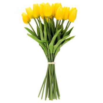 Букет из желтых тюльпанов 17 шт